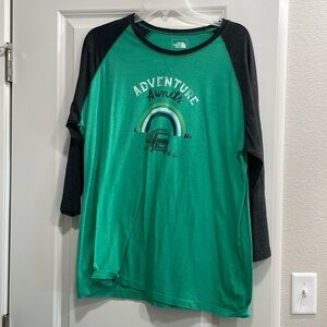 The north face 3/4 sleeve tshirt